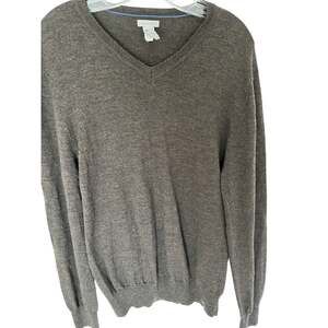 Gap Mens Merino Sweater M Jumper V Neck Preppy Academia Classic